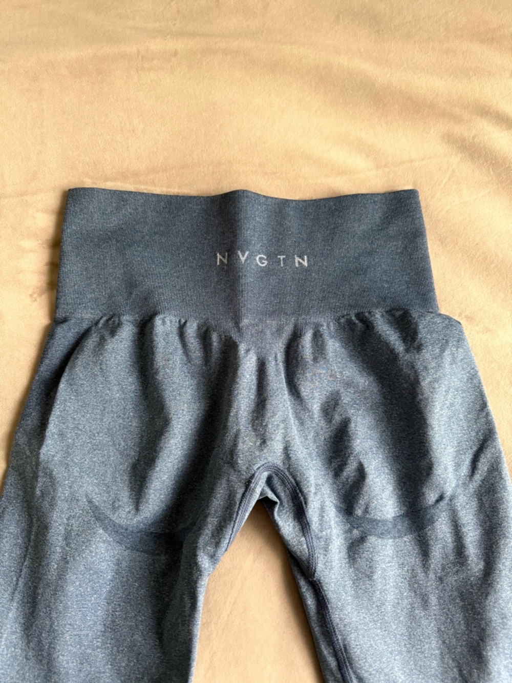 NVGTN Kids High-Waist Leggings in Heather Blue